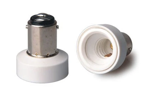 

1000pcs BA15D to E12 lamp adapter converter BA15D Male To E12 Female lamp holder base adapter converter