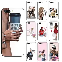 Королева принцесса девушка женщина Босс кофе Мягкий ТПУ силиконовый чехол для телефона для huawei Honor 6A 7A Pro 7C 7X 8X 8C 8 9 10 Lite