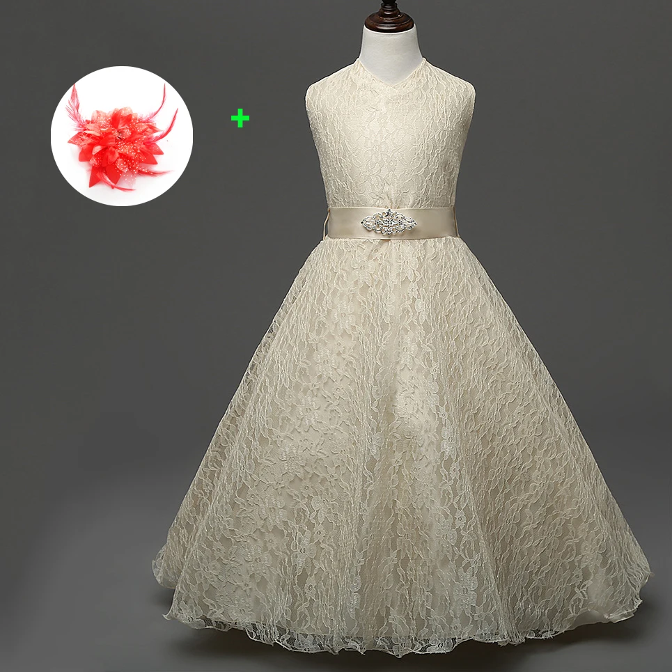 Модное атласное детское нарядное платье для девочек от 8 до 15 лет, бальные платья для свадебной вечеринки, платье с цветочным узором для девочек золотое, белое, красное, синее
