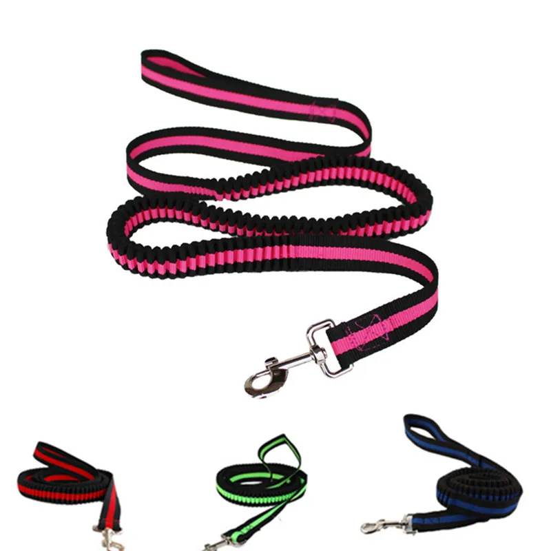 

120*2.5cm Retractable Dog Leash Chest Strap Harness Nylon Elastic Leashes for Big Dogs Sports Running Dog Rope Elastic Pet Lead