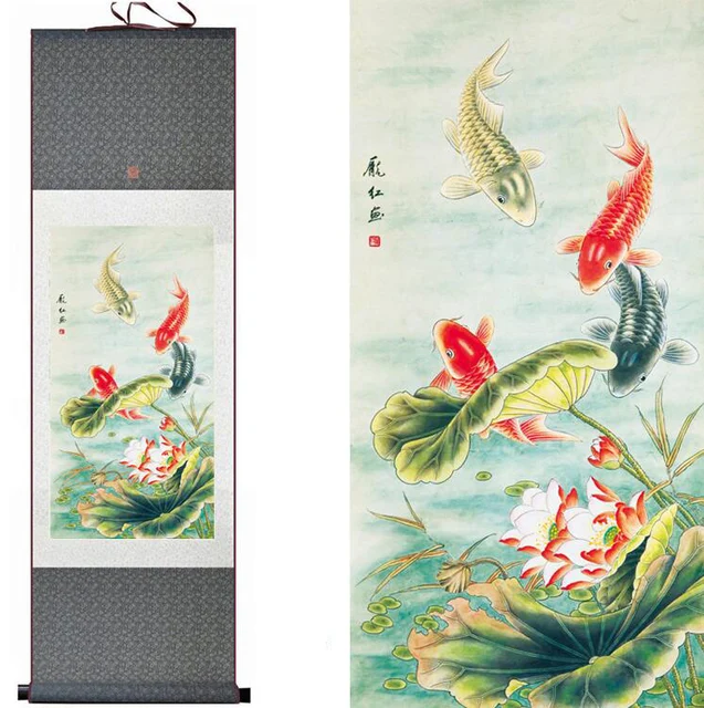 free shipping fish painting