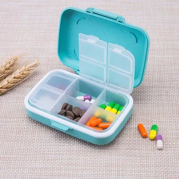 

High Quality Mini Pocket Safe Grain Fiber Pill Medicine Box Case Holder Outdoor Sports Camping Hiking Traveling Accessories