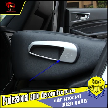 

Car styling Rear seat adjustment Switch Cover Trim For Ford Edge 2015 2016 frame ABS Chrome 2PCS Car styling Accessories