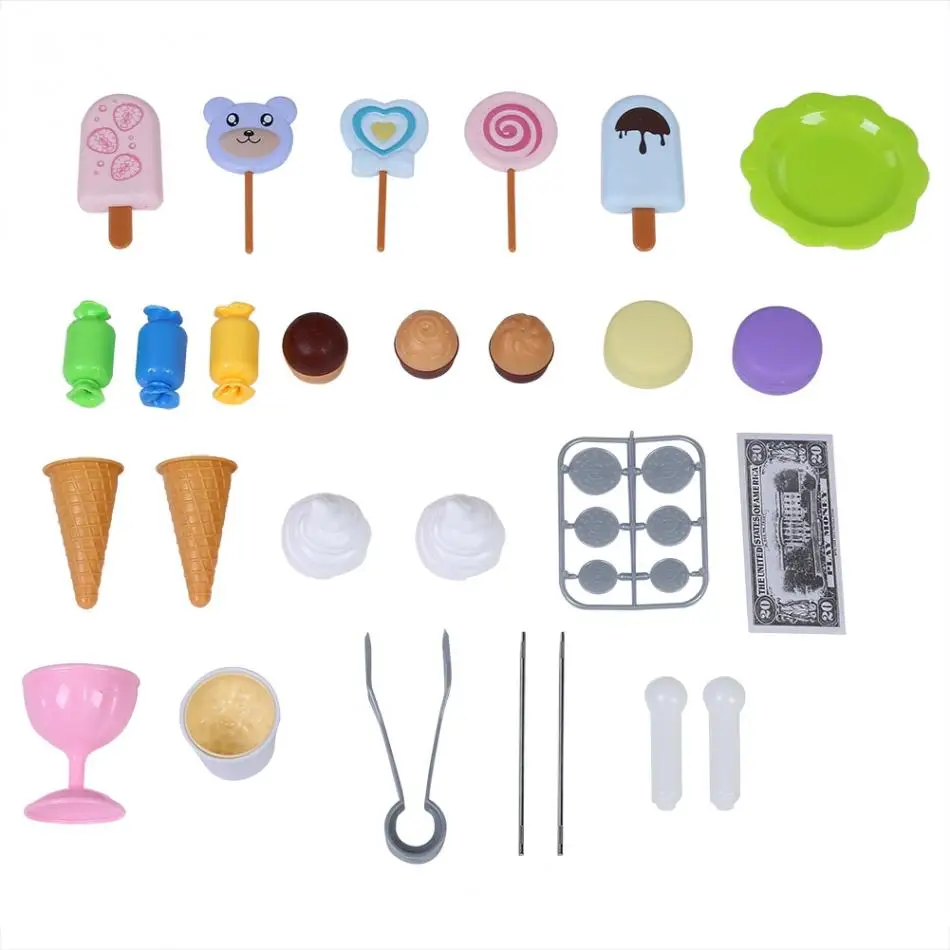 Мини тележка девочка конфеты игрушка-тележка милый жираф Мороженое магазин Гладкий детский игровой дом с огнями хранения музыки детские игрушки