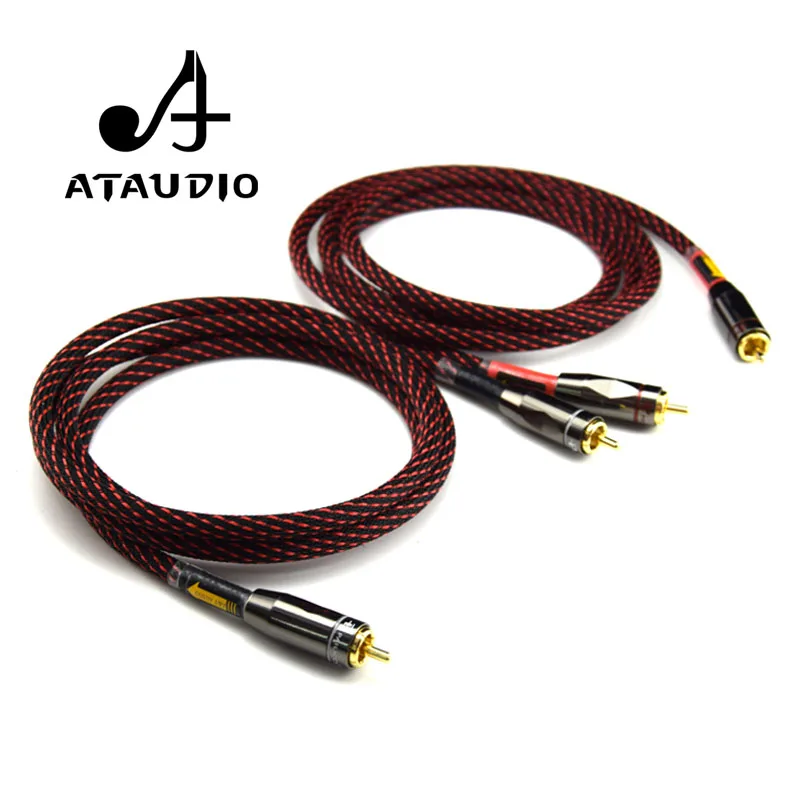 ATAUDIO 1 пара Canare Hifi Rca кабель Профессиональный усилитель RCA провод утолщенный
