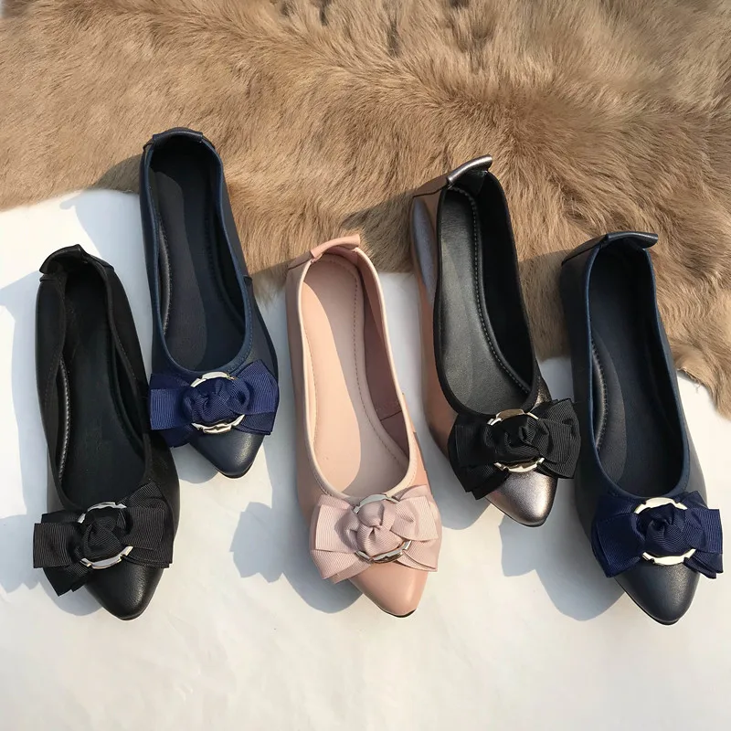 En Chaussures Ballerine Black Chaude Occasionnels Véritable Top Pgxxzlx Gray blue Appartements Vente pink Femmes Ballet Cuir 41 34 Up Roll silver Qualité E5w00xSq