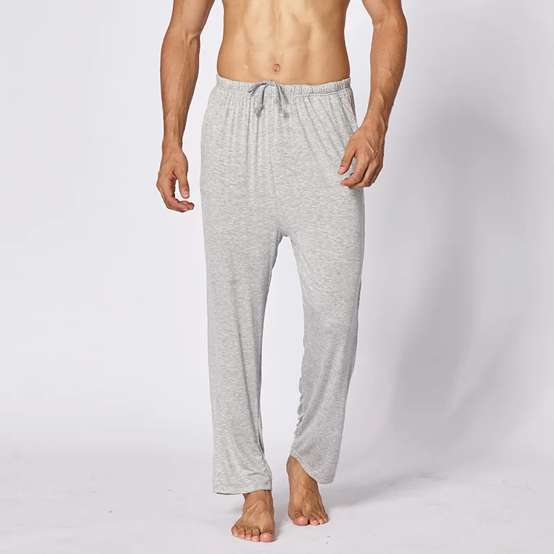 XXL/XXXL/XXXXL пижамы больших размеров, мужские мягкие пижамы из модала, Удобные Свободные Штаны для сна, дышащие мужские штаны для сна - Цвет: Серый