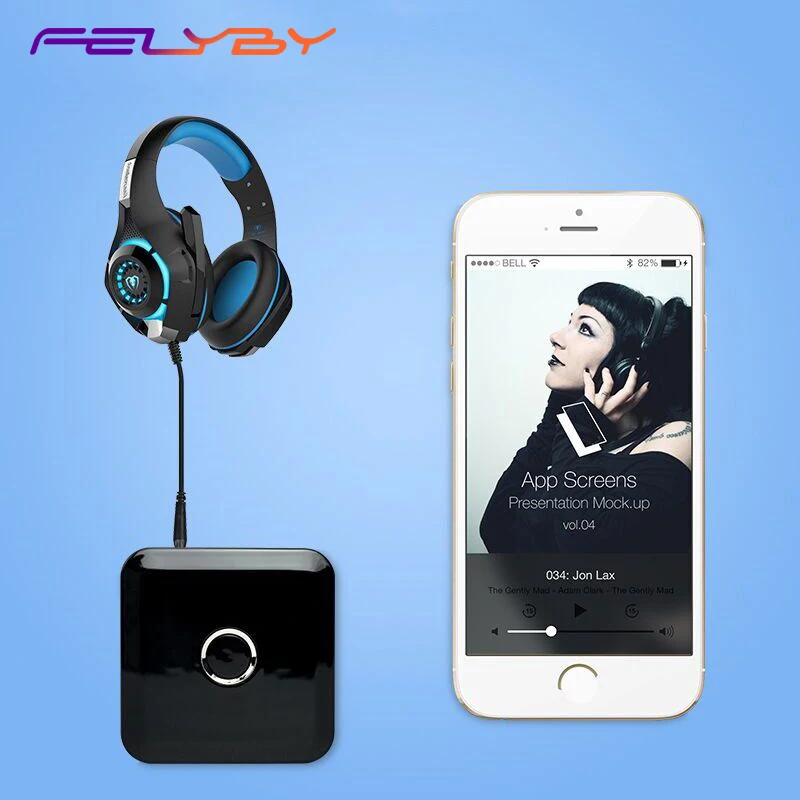 

FELYBY Wireless Bluetooth Receiver 3.5MM Port Stereo Audio Music Adapter