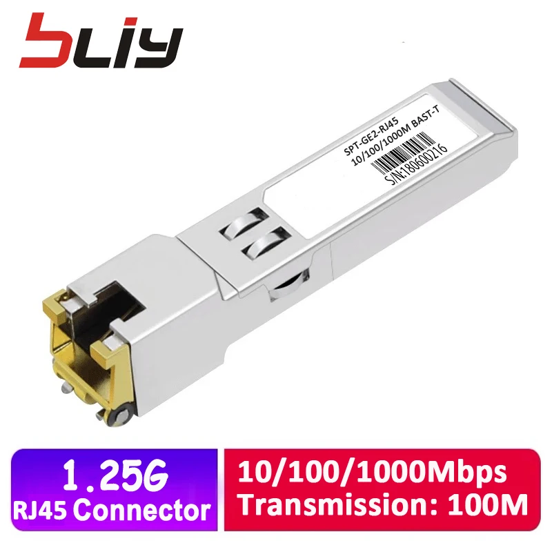 

10PCS/lot 10/100/1000Base-T copper GBIC Gigabit switch mini GBIC Module SFP Copper RJ45 SFP MODULE Transceiver Mikrotik