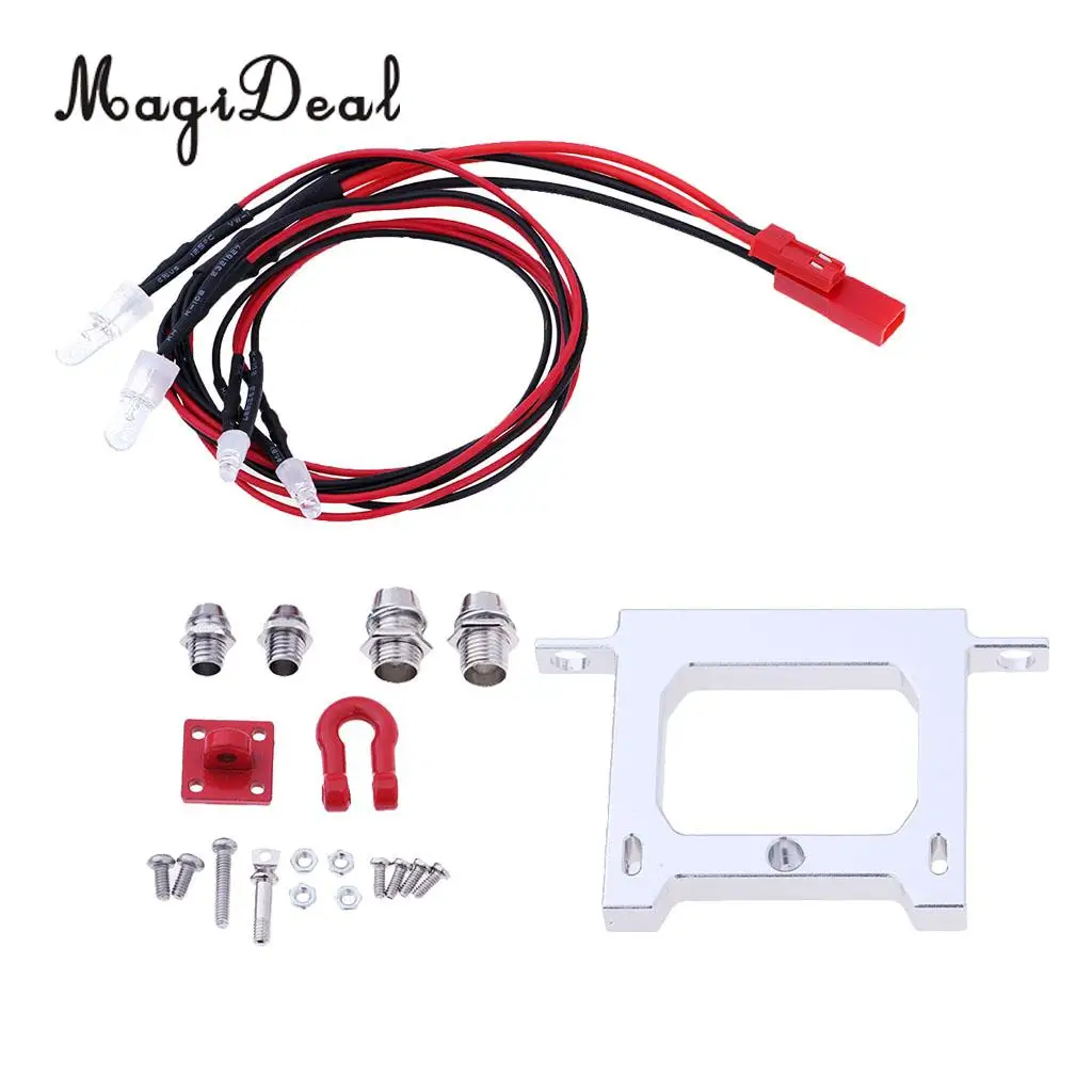 Metal Rear Bumper Protector + Tow Hook for WPL B14 B16 B24 B36 JJRC Q60 Q61 4WD 6WD RC Model Car Truck Accessories