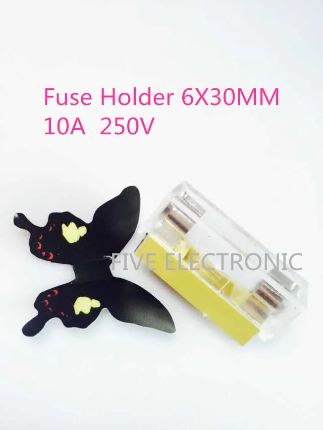 

6X30MM FUSE HOLDER , FUSE CASE,10A 250V with transparent lid