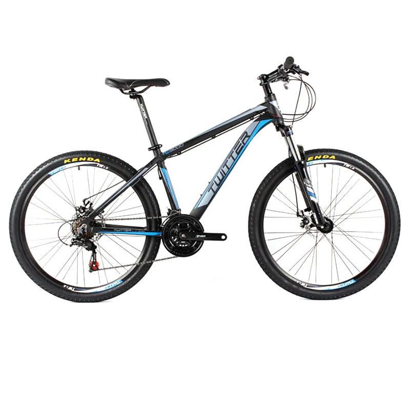 TWITTER 26 дюймов горный велосипед 21 скорость алюминиевый сплав mtb велосипеды - Цвет: Black Blue