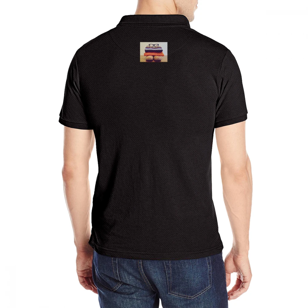 Advantage1 Euro Size Men's Polo Shirts Black O-Neck Short Sleeve |