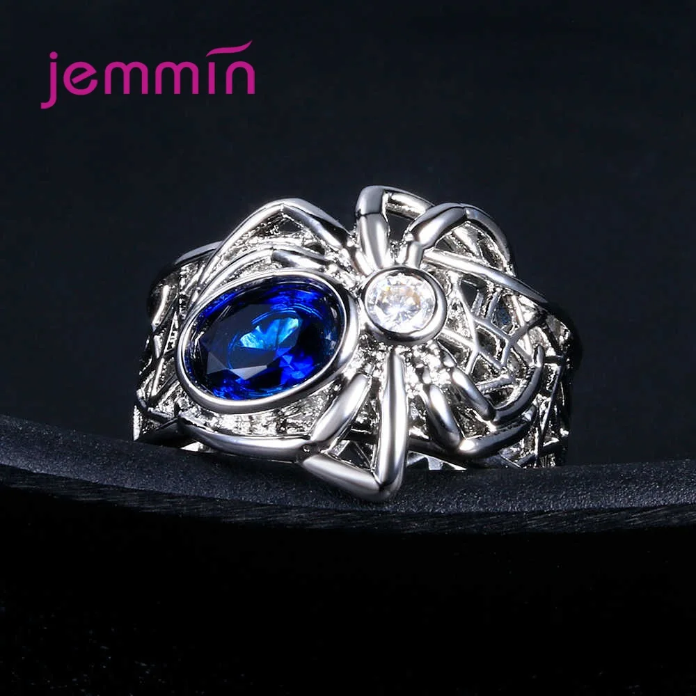 Одежда высшего качества полые 925 пробы серебряные кольца с геометрическим дизайном для Для женщин металлический кончик пальца кольцо Обручение CZ кубический циркон ювелирные изделия