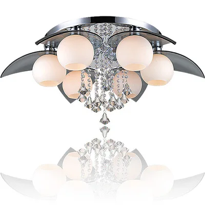 

New Modern Simple Gray Glass Remote Controller Dimmable Led Chandelier Lustre De Cristal Chandelier With Frosted Glass Shade