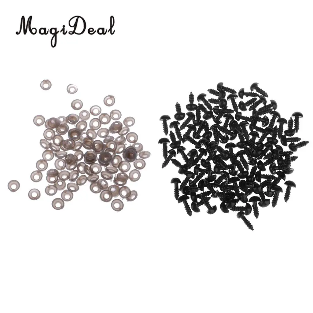 100Pcs Plastic Dolls Noses Acrylic 7x9mm Safety Nose Toy Animal Bear Dog DIY Making Accessories Crafts