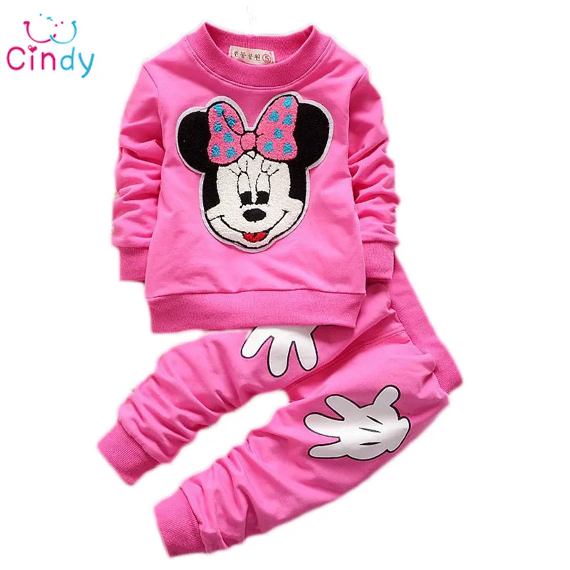 

2017 Rushed Promotion Coat Character Regular Full Vestidos Kids Sport Wear Garment Fashion Minnie Baby Clothing Set Suit Clothes