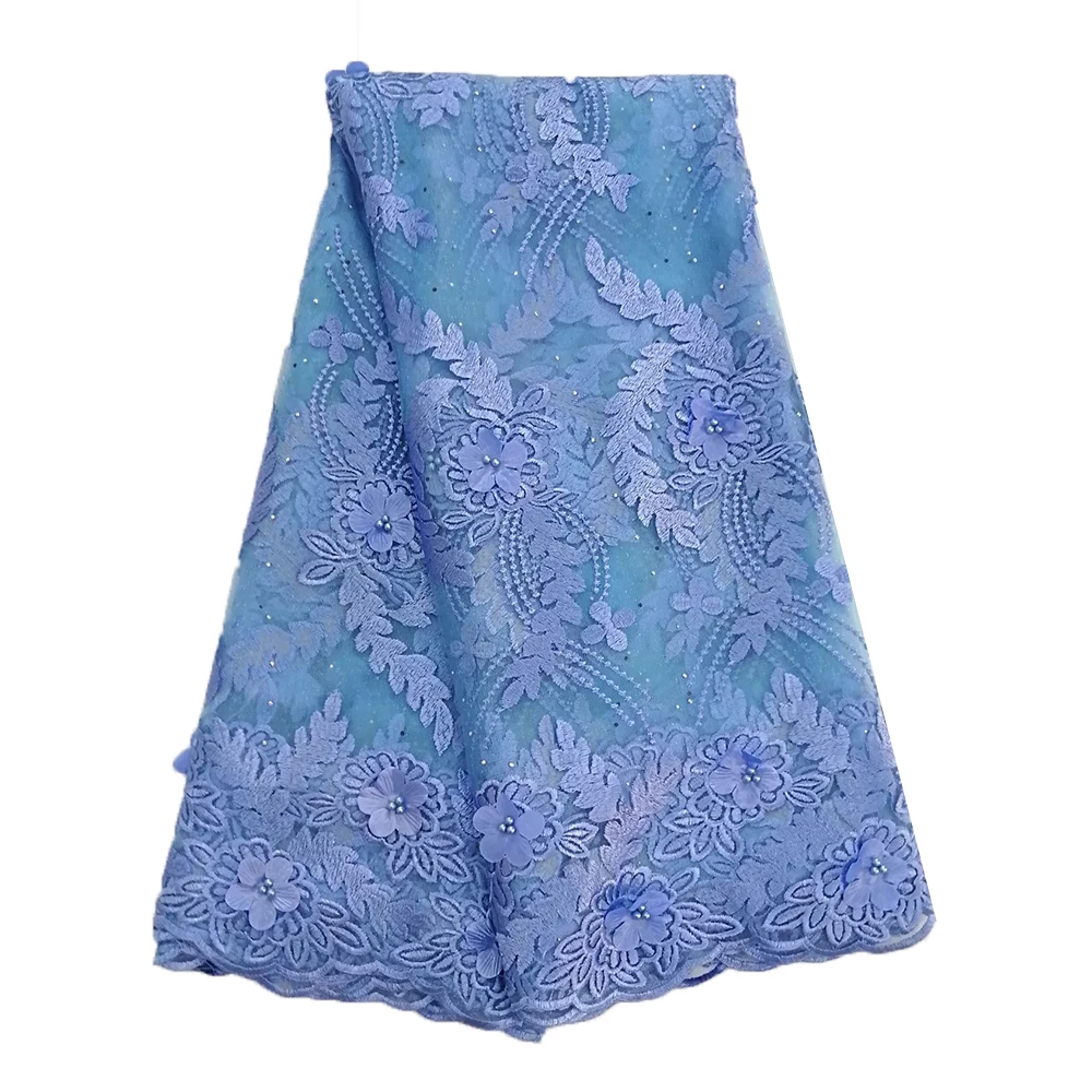 

African Lace Fabric 2019 Embroidered Nigerian Laces Fabric Bridal High Quality French Tulle Lace Fabric For Wedding Party
