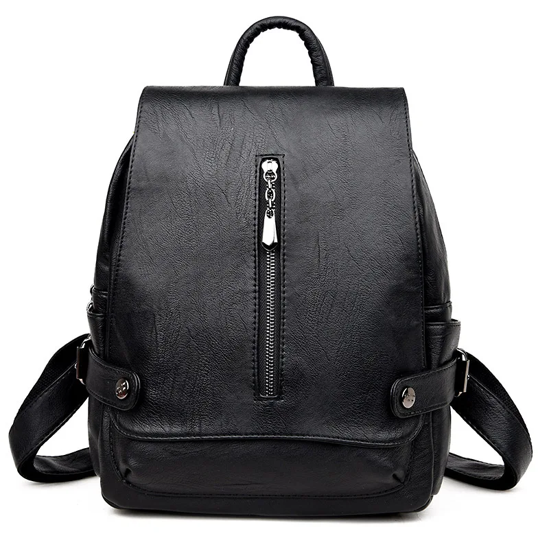 

Fashion Women Soft Leather Backpack Female Backpacks School Bags For Teenagers Girls Female Shoulder Bags Mochila Daily Backpack