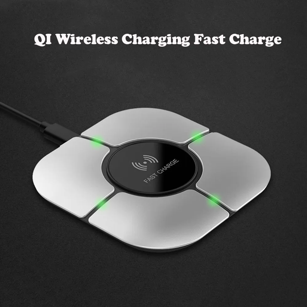 

Qi Wireless Charger For iPhone X 8 Samsung Note 9 S9 S8 S7 S6 Edge Note 8 Phone Rapid Wireless Charging Pad 10W Fast Charging
