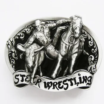 

2016 New Jeansfriend Original Black Rodeo Steer Wrestling Western Belt Buckle BUCKLE-WT105BK Free Shipping