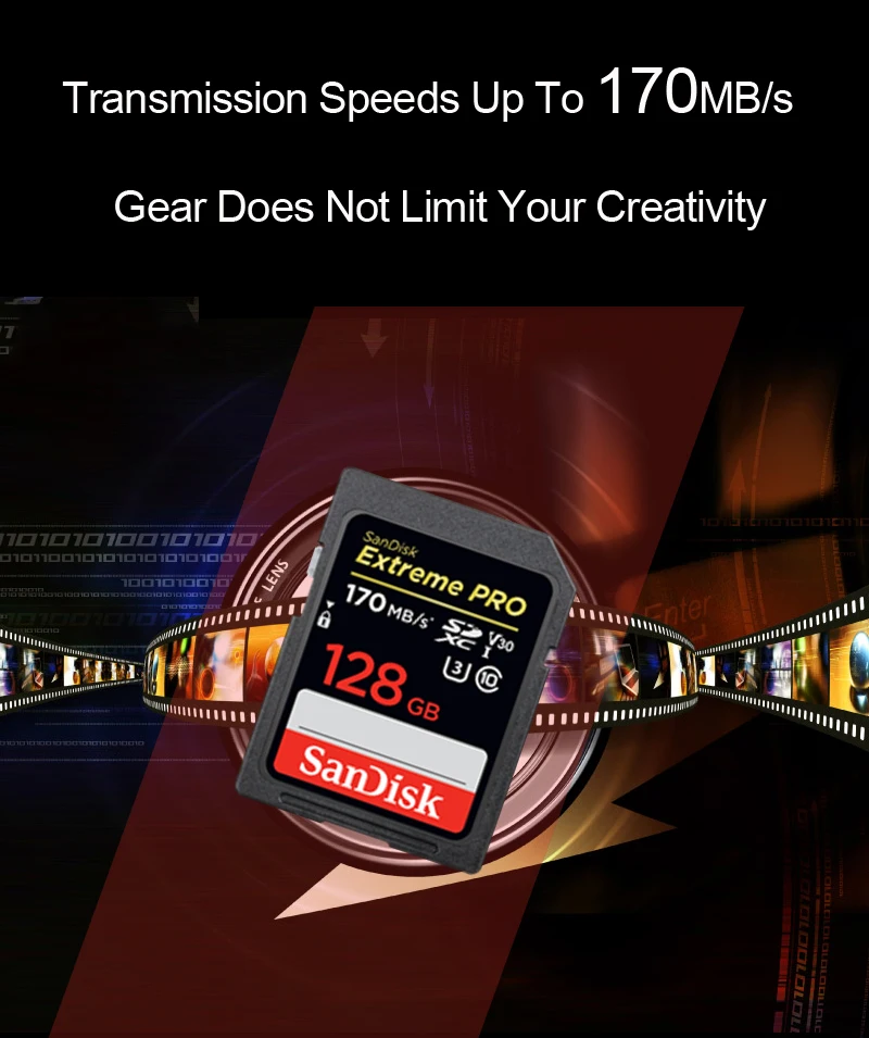 SanDisk Extreme PRO sd-карта 16 ГБ 32 г 64 г 128 г 256 г SDHC SDXC UHS-I класс 10 95 м/с U3 карта памяти Поддержка V30 4K для камеры/DV/SLR
