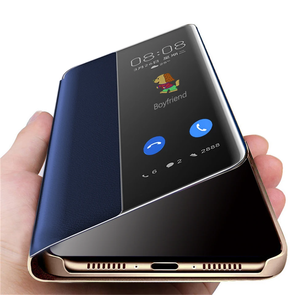 Smart Clear View Stand Flip Case For Huawei P20 P30 Mate 20 Lite Leather Protective Pro Shockproof Cover |