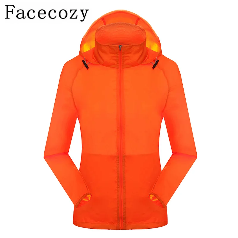Куртка с капюшоном на молнии Facecozy летняя Водонепроницаемая дышащая