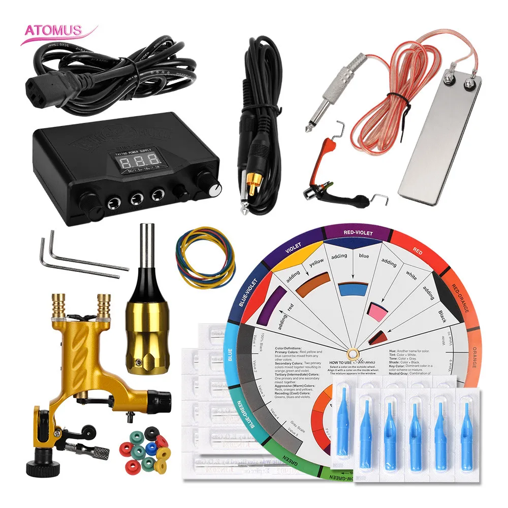 

Rotary Tattoo Machine Kits Rotary Pedal Beginner Maquinas Tatuar Rotativas Machine Pen Tatuagem Proficional Maquina De Tatuaje