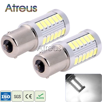 

Atreus 2pcs Car LED Lamps 1156 BA15S 7506 P21W 33 smd 5630 5730 Tail Bulb Turn Signals auto Reverse Lamp Daytime Running Light