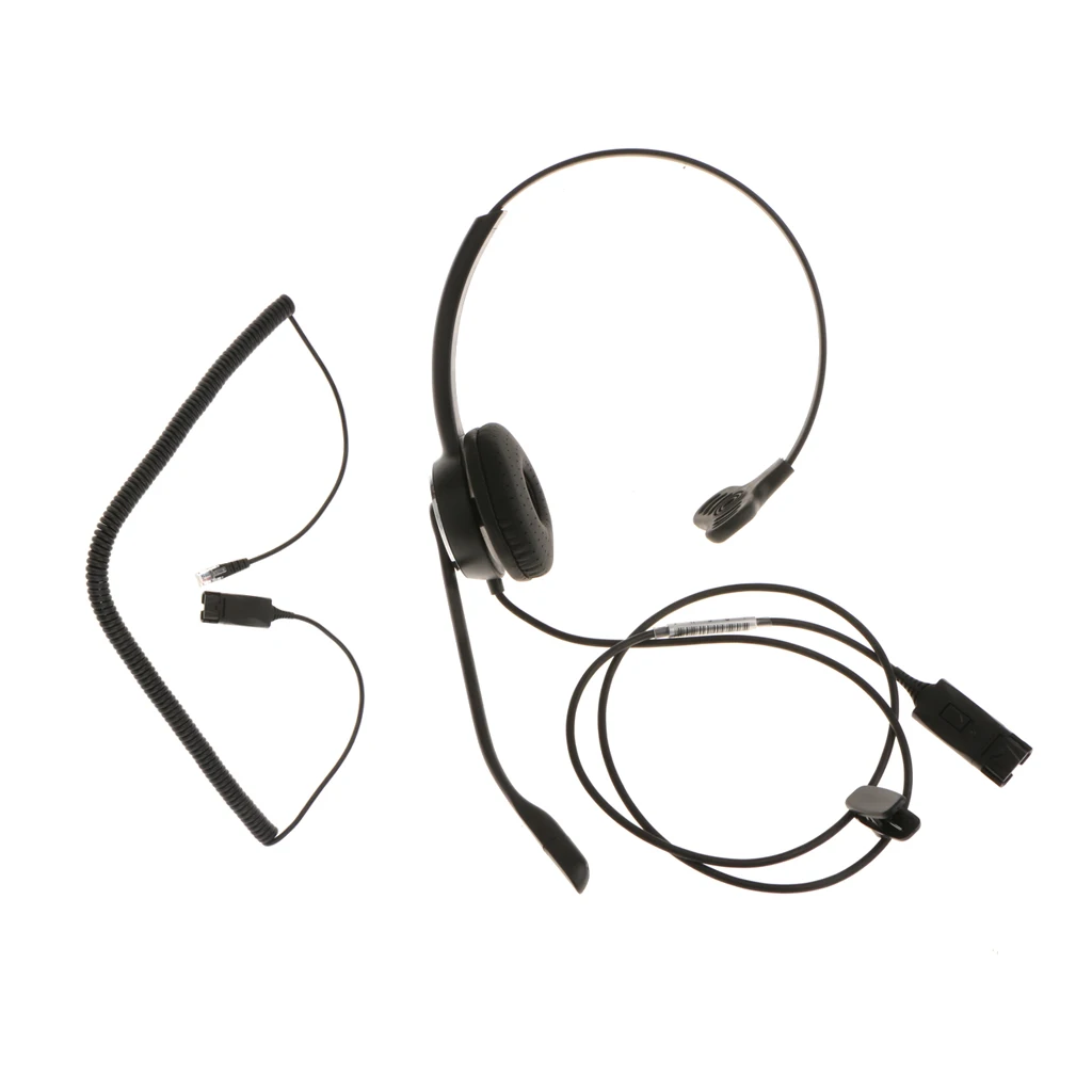 QD-RJ9 Call Center Corded Headset Noise Cancelling For Landline Phones