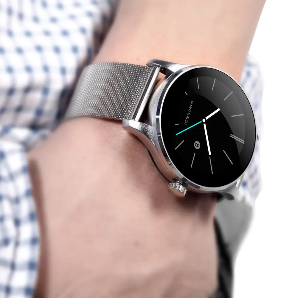 

K88H Smart Watch 1.22 Inch IPS Round Screen Support Sport Heart Rate Monitor Bluetooth SmartWatch For Apple Huawei IOS Android