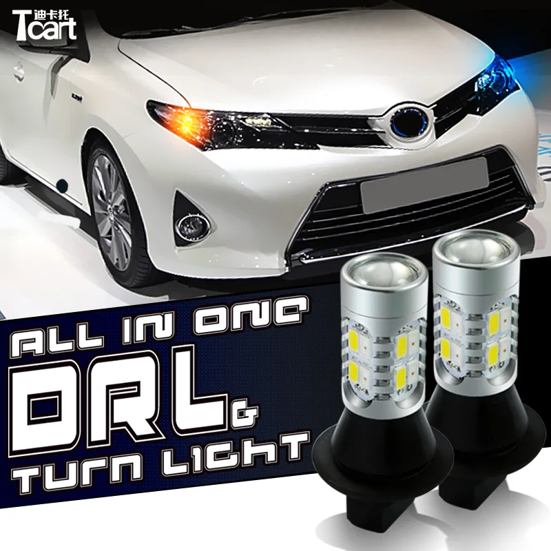 Tcart 1156 PY21W T20 бесплатная доставка для s ubaru Forester 2008 2014 DRL Дневной ходовой светильник &