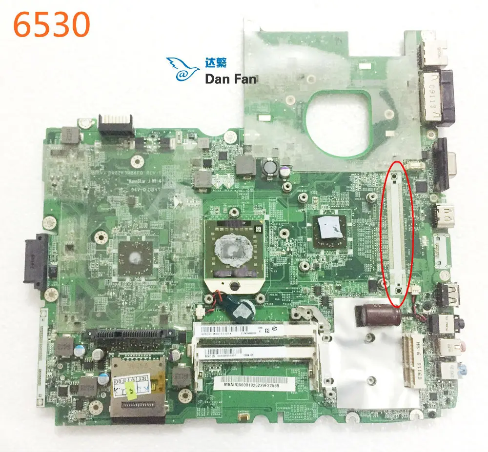 

MBAUQ06001 For ACER Aspire 6530 Laptop Motherboard DA0ZK3MB6F0 Mainboard 100%tested fully work