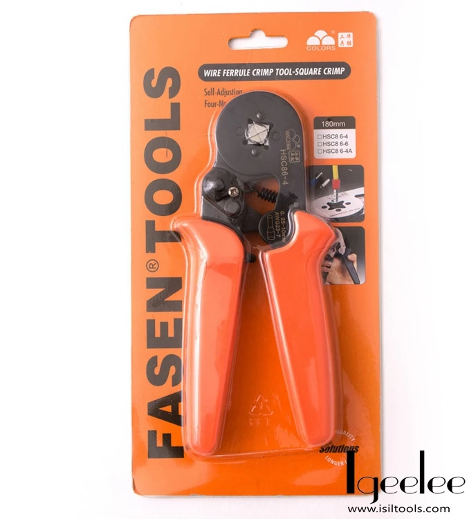 

iGeelee Moscow warehouse 1pc Adjusting Ratcheting Ferrule Crimper AWG24-10 HSC8 6-4 with good quality CE Proved
