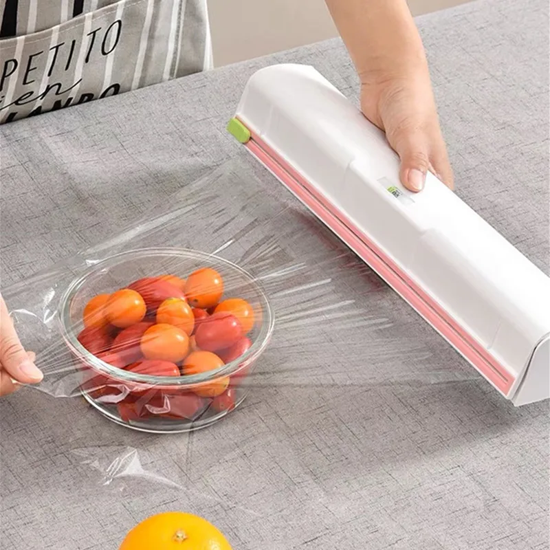 20cm30cm Cling Film Knife Sliding Blade Food Grade ABS Kitchen Tool Foil And Cling Film Wrap Dispenser Cutter For Food Film (2)