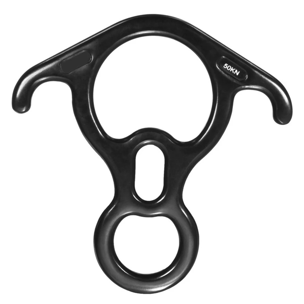 

aviation aluminum Climbing 8 word ring 50KN Hoop Horn Hoop Downhill Rappelling Device Slow Down for Outdoor Rock Climbing Resc