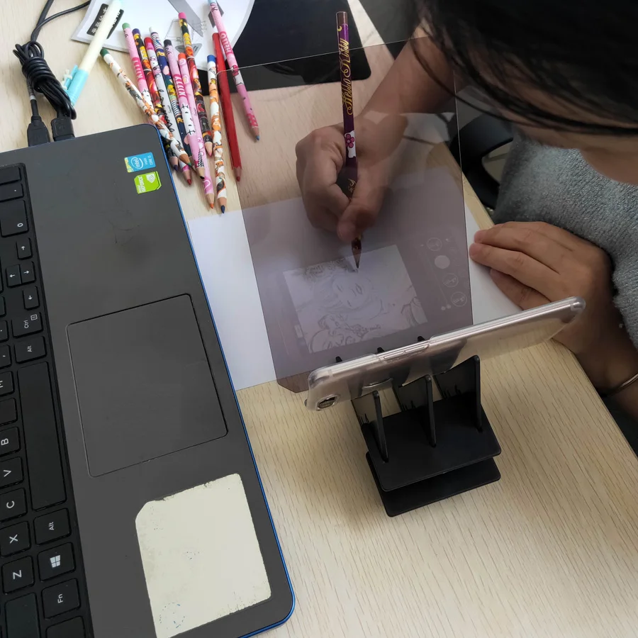 Diy Drawing Tracing Pad Optical Lenses Sketch Wizard Painting Board Zero Based Drawing Mould Painting Reflection Tracer Art Stencil Tool Draw Projector Copy Pad For Artists Kids Students Light Boxes