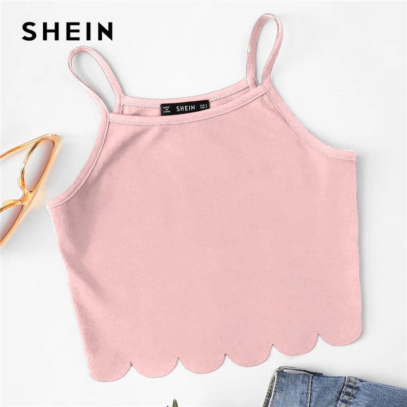 Женский Повседневный жилет SHEIN красный Облегающий топ на бретелях спагетти с
