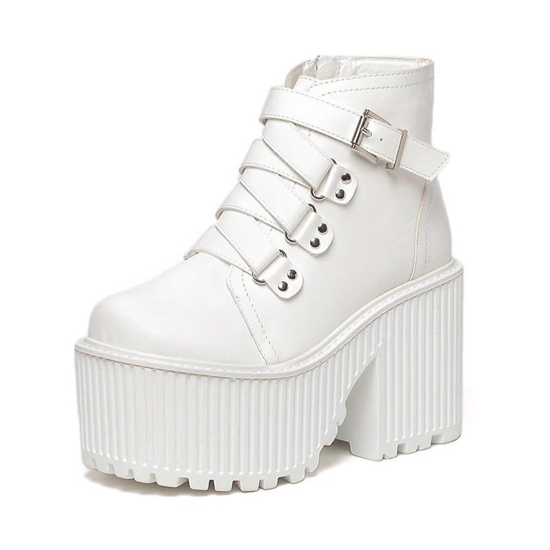 Botas Y Botines Mujer Брендовые дизайнерские ботинки на платформе в стиле рок Ботинки Martin