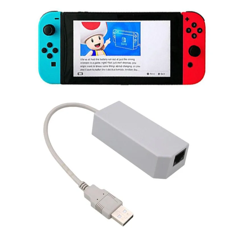 Gasky 1pc USB LAN Network Adapter Wired for Nintendo Switch Console Durable Game
