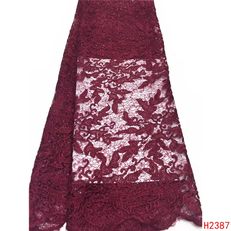 

2019 Free Shipping Guipure Lace Fabric Sequins Nigerian Mesh Lace African Lace For Women/Man Clothing HX2387
