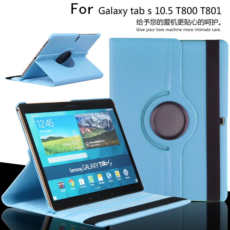 

360 Degree Rotating Case Leather Cover For Samsung Galaxy Tab S T800 T805 10.5 inch Tablet Protective Case