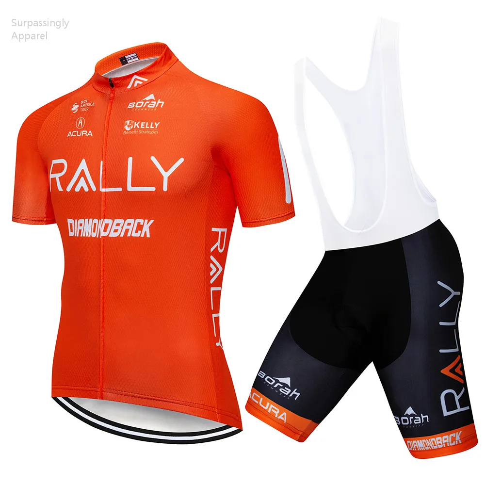 2019 TEAM ORANGE Cycling Jersey Bike Shorts Set Ropa Ciclismo Mens UCI