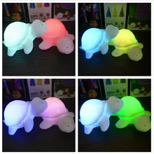 1 шт. ночник Черепаха светодиодный 7 цветов Изменение светодиодный светильник вечерние детские игрушки вечерние веселый подарок Рождество Горячая Распродажа
