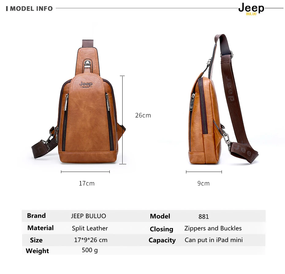 JEEP BULUO, мужская сумка через плечо, большой размер, на каждый день, нагрудная сумка, высокое качество, большая вместительность, спилок, кожа, на плечо, слинг, сумка для iPad, новинка