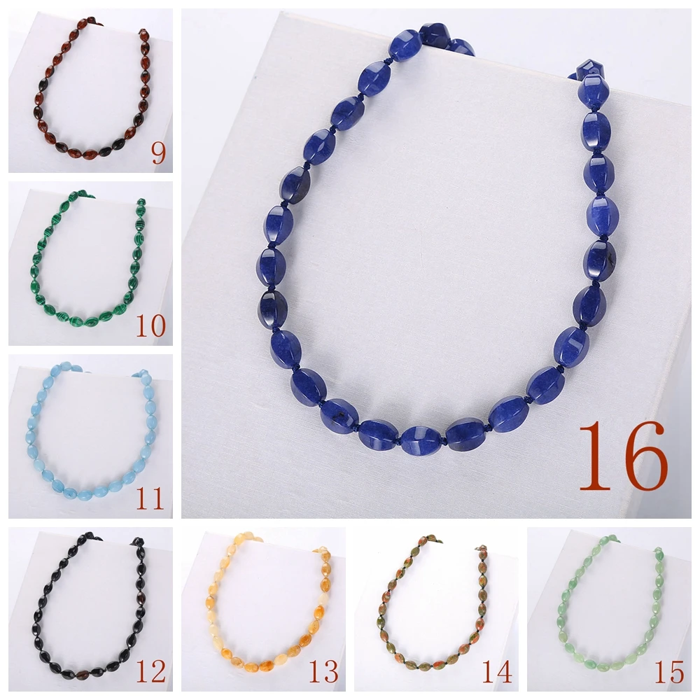 LBLS Ston Beads Necklace Natural Stone Necklaces for Women Necklaces Jewellery Boho Manmade Knotted Ethnic Bohemian Necklace (9)