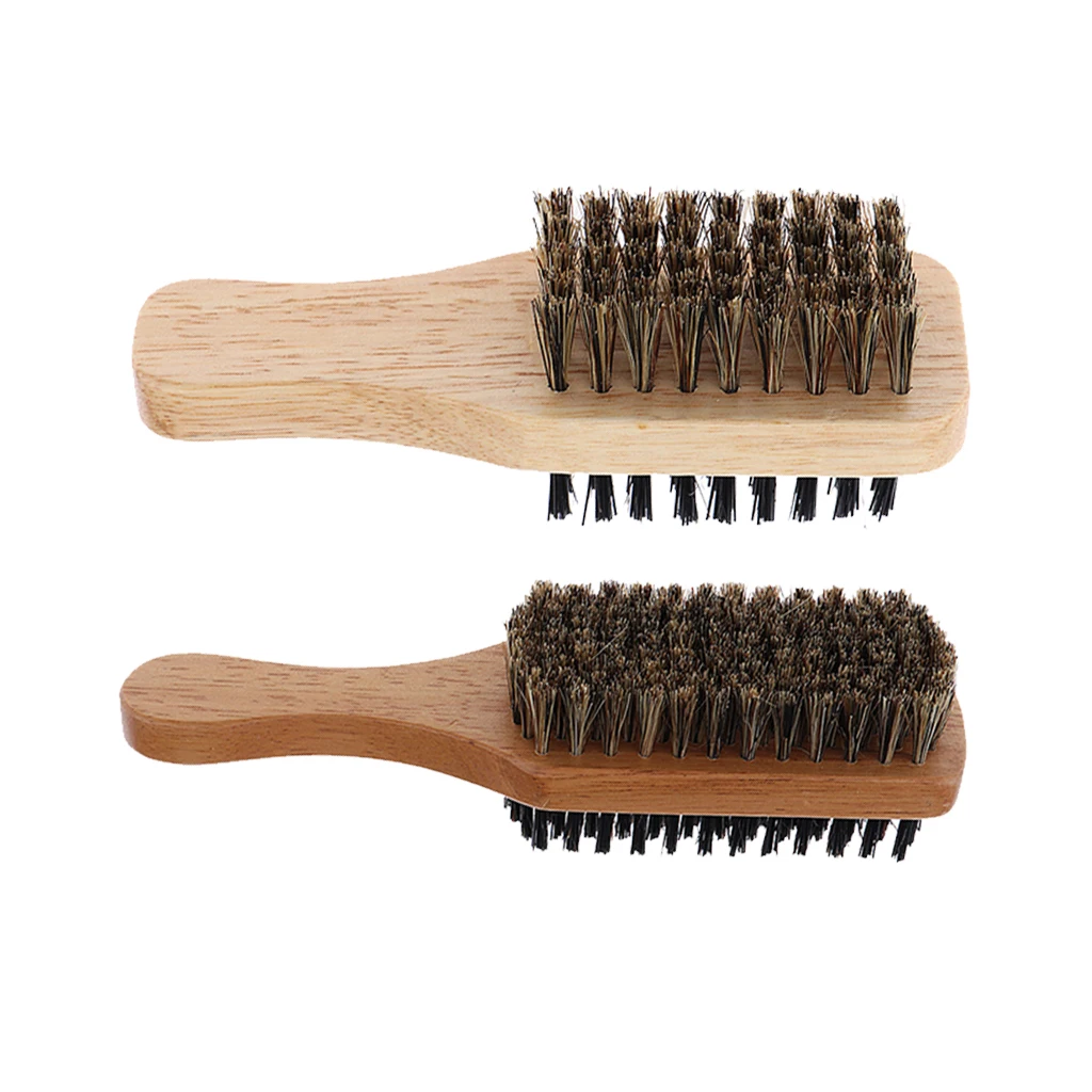 MagiDeal 2Pcs 2 Sizes Portable Travel Dual Side Club Brushes for Hair or Beard Detangling Straightening Combing Styling