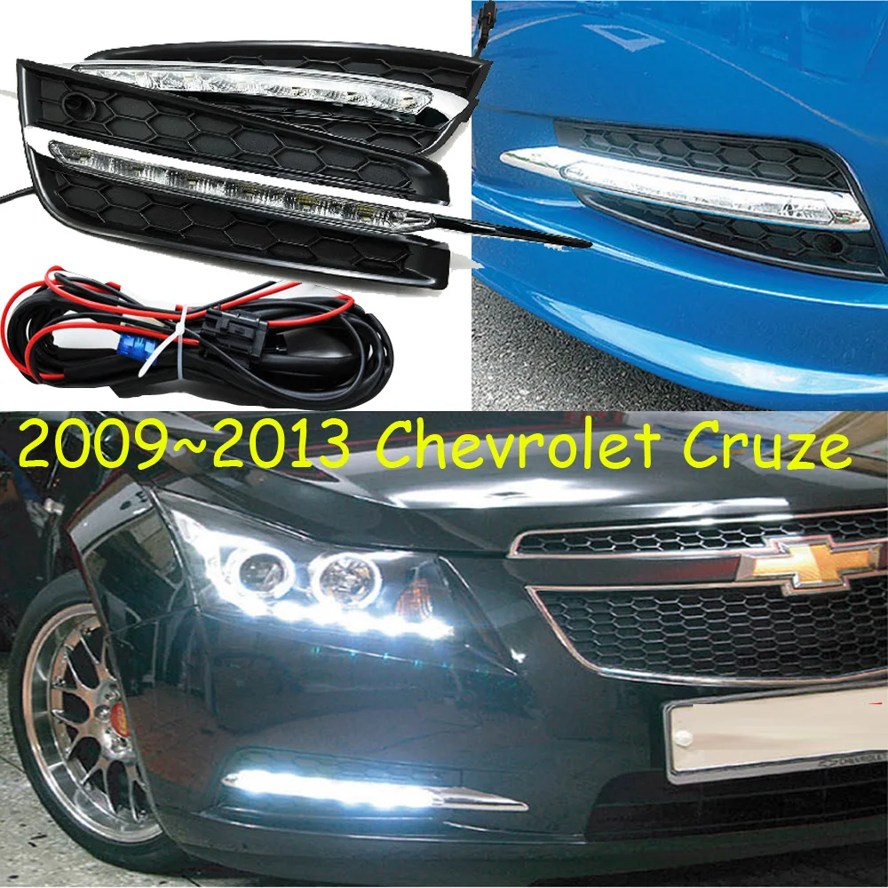 2009 2010 2011 2012 2013 год для Chevrolet Cruze дневной свет Автомобильные аксессуары светодиодный DRL фары для Cruze противотуманные фары