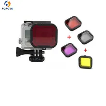 4 цвета фильтр для подводной съемки защитный чехол для объектива Gopro Hero4 3+ аксессуары для экшн-камеры